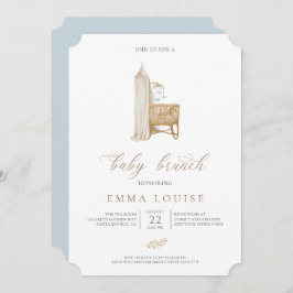 Neutralt Boho Baby Brunch-inbjudan Inbjudningar