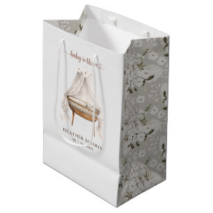 Neutralt Boho Baby Shower Gift Bag