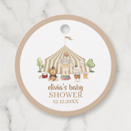 Neutralt Boho Magic Safari Circus Baby Shower Gåvor Etiketter