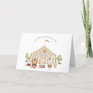 Neutralt Boho Magic Safari Circus Baby Shower Tack Kort