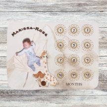 Neutralt Boho Newborn Growth Tracker Milestone