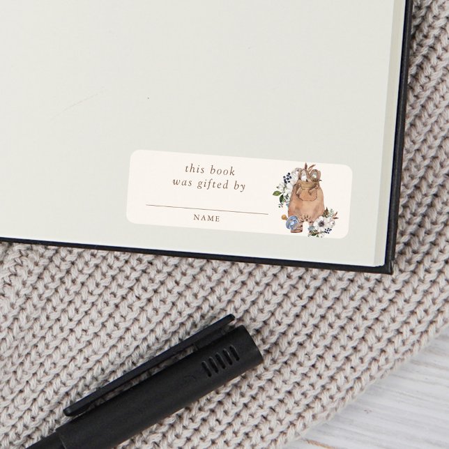 Neutralt Boho Nursery Baby Shower Bok, som ges av Returadress Etikett (Skapare uppladdad)