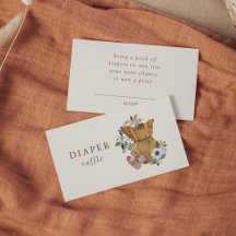 Neutralt Boho Nursery Baby Shower Diaper Raffle