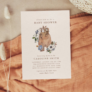 Neutralt Boho Nursery Baby Shower-inbjudan Inbjudningar