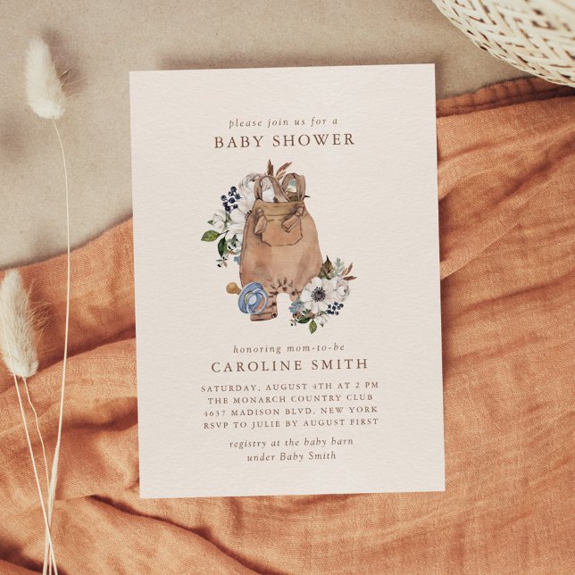 Neutralt Boho Nursery Baby Shower-inbjudan Inbjudningar (Skapare uppladdad)