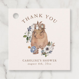Neutralt Boho Nursery Baby Shower Tack Gåvor Etiketter