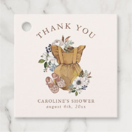 Neutralt Boho Nursery Baby Shower Tack Gåvor Etiketter