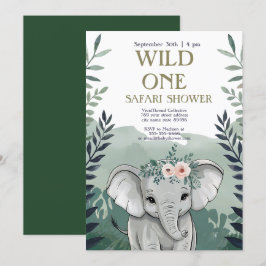 Neutralt Boho Safari Baby Shower-inbjudan Inbjudningar
