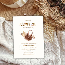Neutralt Boho Western Cactus Cowgirl Baby Shower