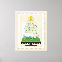 Neutralt Botaniska Bunny Cloche Fransk Farmhouse