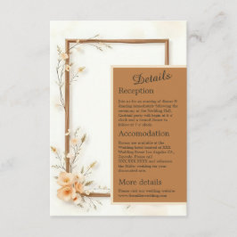 Neutralt Botaniskt accent Bröllop Tilläggskort