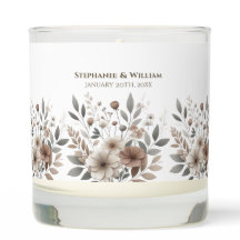 Neutralt Botaniskt Blommigt Bröllop Datum