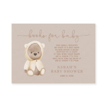 Neutralt Brown Nalle Baby Shower Bok Request