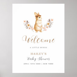 Neutralt Bunny Wildblommes välkomstbabyskor Poster