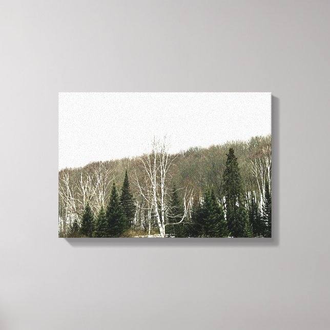 Neutralt Canvas Wall Art - vinterlandskap (Framsida)