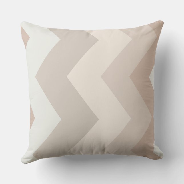 Neutralt Chevron Mönster Kudde (Baksida)