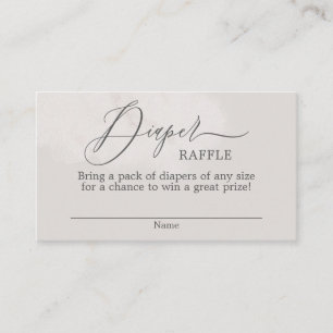 Neutralt Cloud Baby Shower Diaper Raffle Card Tilläggskort