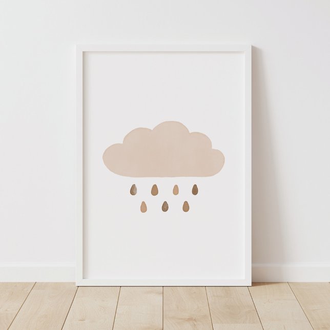 Neutralt Cloud Boho Boy Nursery Decor Poster (Skapare uppladdad)
