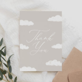 Neutralt Cloud Nine Baby Shower Tack Kort