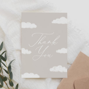 Neutralt Cloud Nine Baby Shower Tack Kort