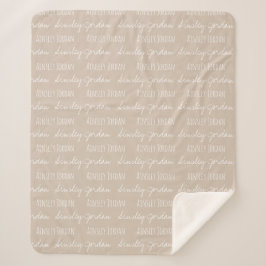Neutralt Cream Baby Blanket namn upprepade gånger