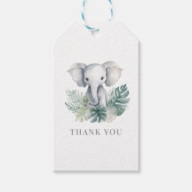 Neutralt Cute Elephant First Birthday Tack