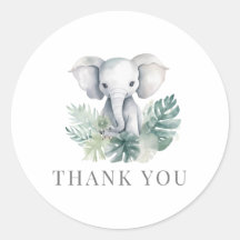 Neutralt Cute Elephant First Birthday Tack
