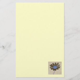 Neutralt Daisy - anteckningsbok Brevpapper