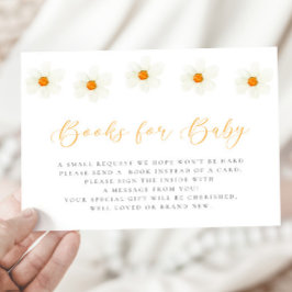 Neutralt Daisy Baby Shower Bokar för Baby Card Inbjudningar