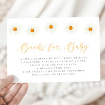 Neutralt Daisy Baby Shower Bokar för Baby Card