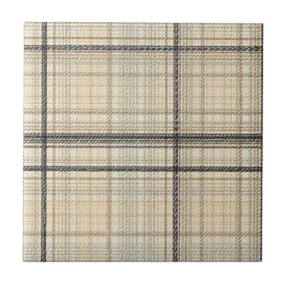 Neutralt Dammad linje Tartan Kakelplatta