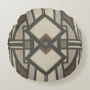 Neutralt Deco-panel I Rund Kudde