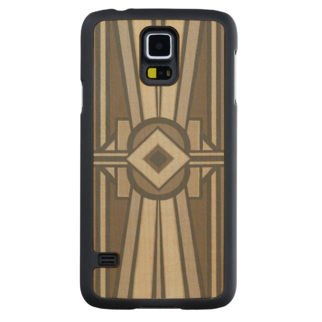 Neutralt Deco Panel II Carved Lönn Galaxy S5 Skal (Baksidan)