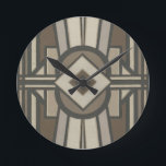 Neutralt Deco Panel II Rund Klocka<br><div class="desc">Mönster</div>