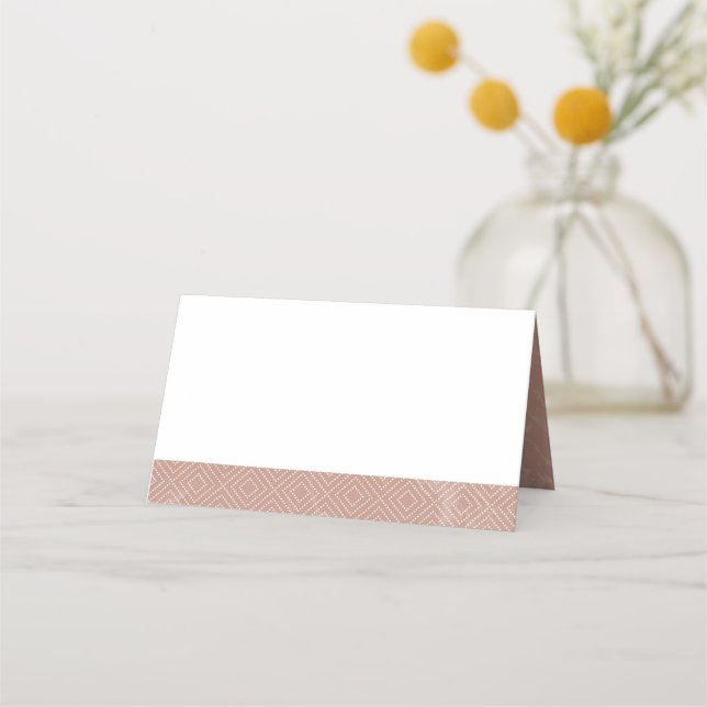Neutralt Desert Ro Rosa Marble Tält Place Card Placeringskort (Framsida)