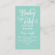 Neutralt Diaper Raffle Baby Det är Kall utanför ko