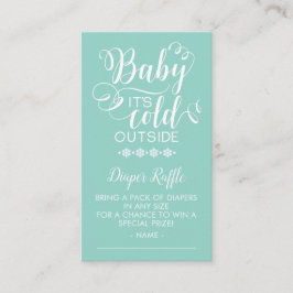 Neutralt Diaper Raffle Baby Det är Kall utanför ko Tilläggskort