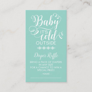 Neutralt Diaper Raffle Baby Det är Kall utanför ko Tilläggskort