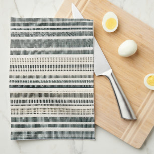 Neutralt Earth Tone Boho Rand Kökshandduk