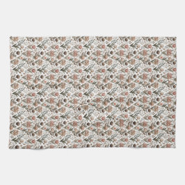 Neutralt Earth Tone Tulip Patch Kitchen Towel Kökshandduk