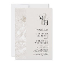 Neutralt Earth Tones QR-kod Monogram Bröllop