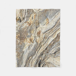 Neutralt Earth Tones Sten Stone Fleece Blanket