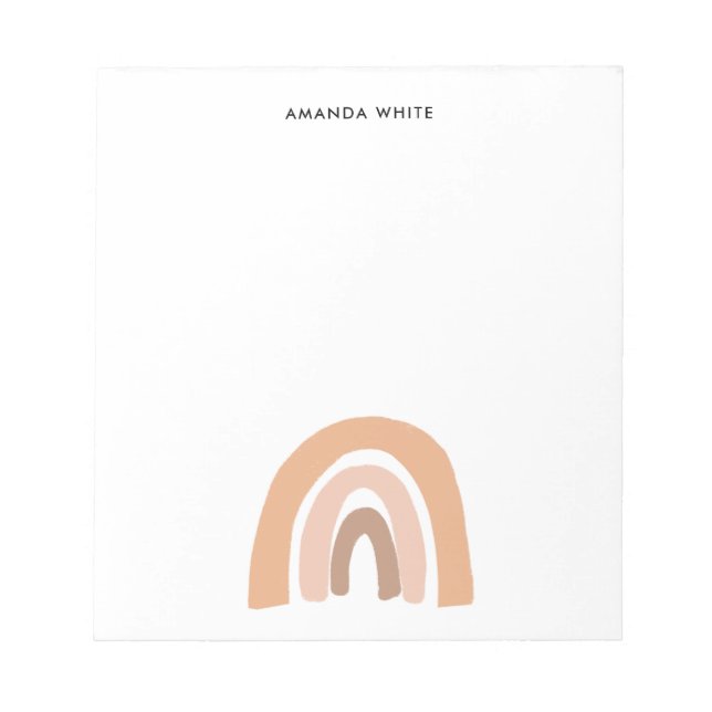 Neutralt Earthy Pastel Rainbow Anteckningsblock (Framsida)