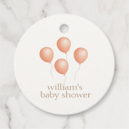Neutralt Elegant Boho Balloon Baby Shower Gåvor Etiketter