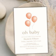 Neutralt Elegant Boho Balloon Baby Shower