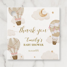 Neutralt Elegant Boho Luftballong Baby Shower Gåvor Etiketter