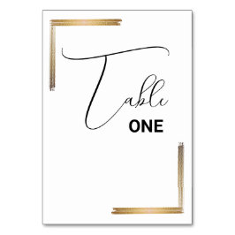 Neutralt Elegant enkel högnivåminimalistisk Bröllo Bordsnummer