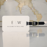 Neutralt Elegant Modern Minimalist Monogram Namn Bagagebricka<br><div class="desc">Öka din resupplevelse med vår klassiska Elegant Modern Minimalist Monogram Luggage Tag-kod. Detta noggrant designade tillbehör kombinerar sömlöst elegans med contemporaryns minimalism, och ser till att ditt bagage är sofistikerat. Den här bagagetaggen är utformad med precision och noggrannhet. Den är mer än bara en praktisk artikel. Den är en personlig...</div>