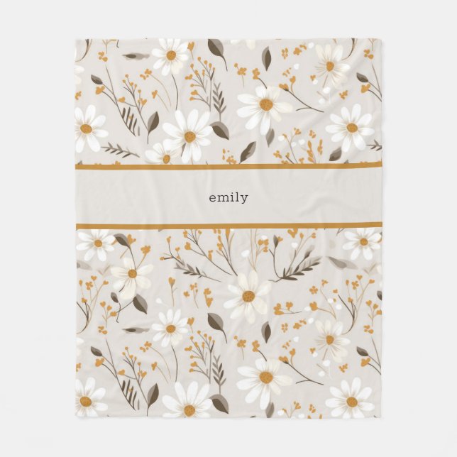 Neutralt Fall Foliage Fleecefilt (Framsidan)