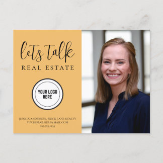 Neutralt Fall Orange Real Gods Marknadsföring Vykort